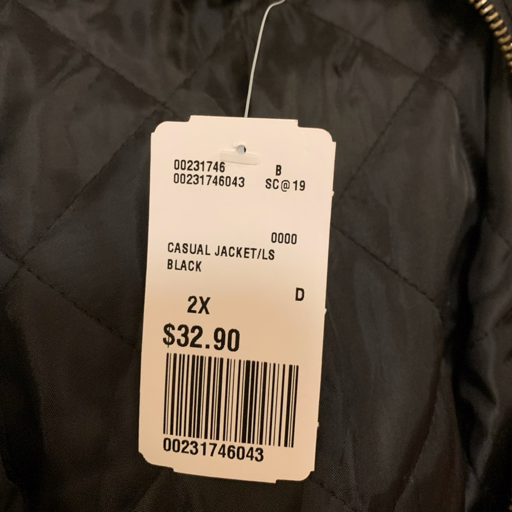 NEW Forever 21 Plus 2X Black Lightweight Waisted Jacket, Lined, Zip and Snap - Picture 15 of 15